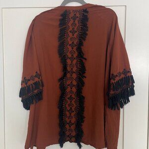 Cleobella Duster with Fringe Detail Size M